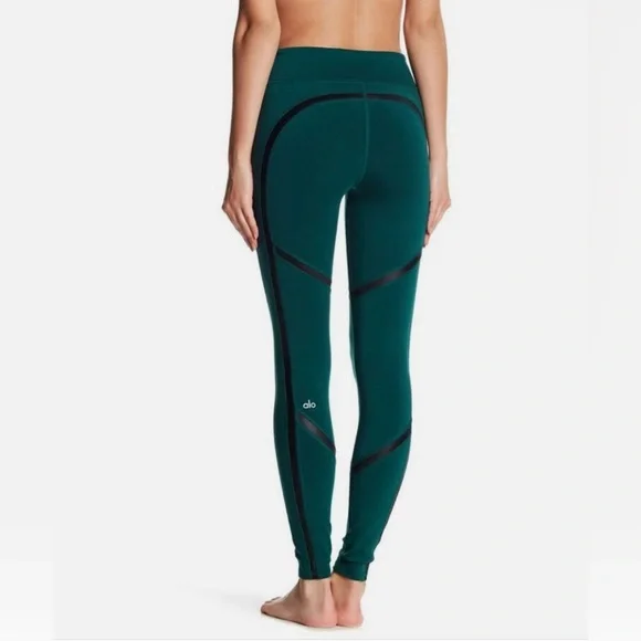 ALO Yoga Talia Full Length Leggings in Evermint Green Size Medium High Rise - Picture 2 of 9